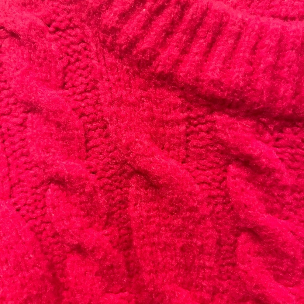 a new day Cropped Cable Knit Sweater - Hot Pink Women’s Large - Picture 3 of 6
